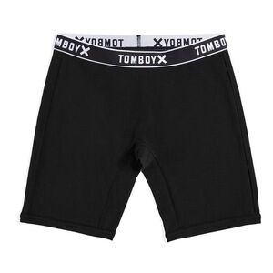 TOMBOYX Women’s 9” Boxer Briefs Black Logo size: XS
